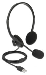 DELOCK headphones με μικρόφωνο 27178