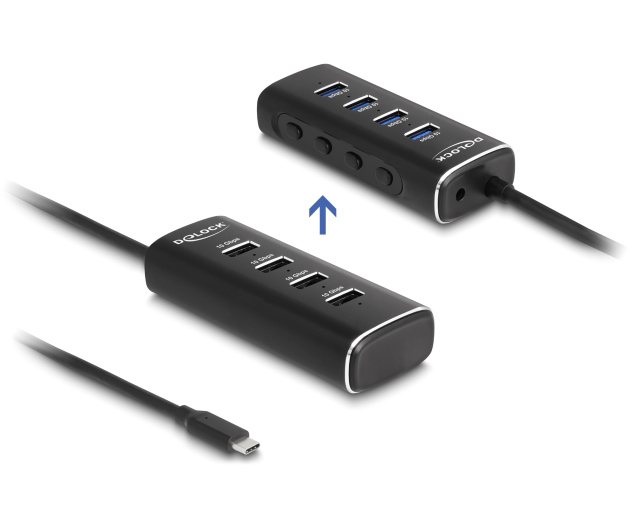 DELOCK USB hub 64233 με διακόπτες