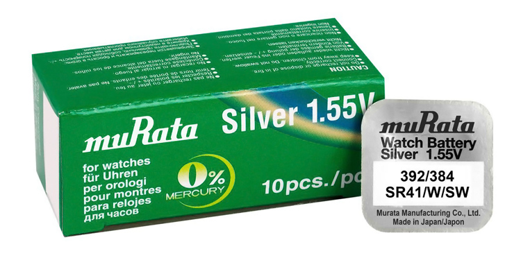 MURATA μπαταρία Silver Oxide για ρολόγια SR41